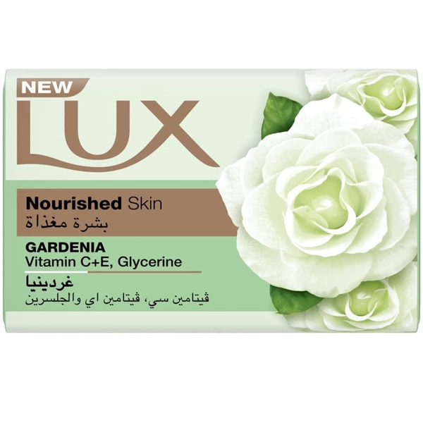 صابون لوکس سبز اصل عربی با رایحه گاردنیا تغذیه کننده پوست 170 گرمی | Lux Soap for nourished skin gardenia vitamin C+E Glycerine 170g